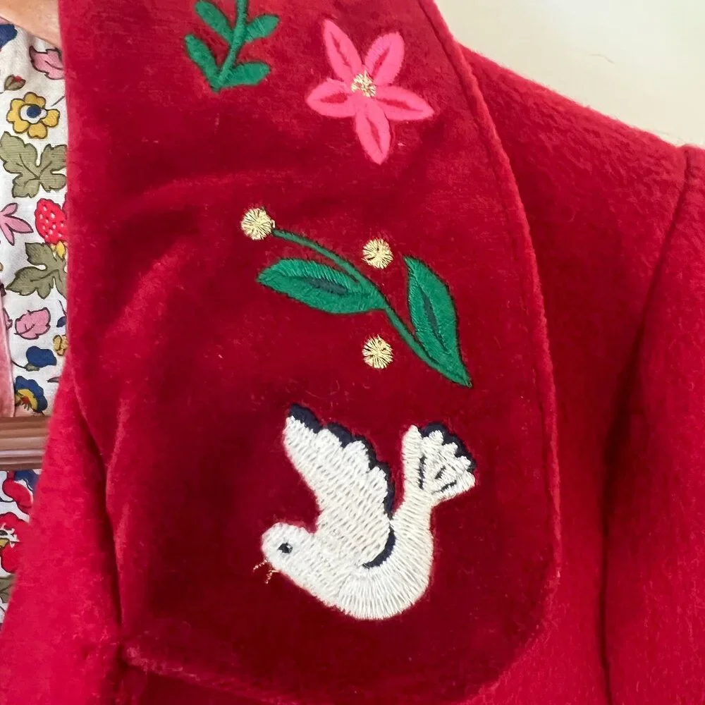 Mini Boden Wool Blend Coat - Size 8-9 Kids - Picture 3 of 5